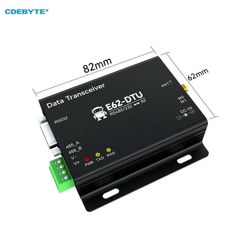 Full Duplex Frequency Hopping RS232 RS485 433mhz 1W IoT uhf Wireless Transceiver Module Transmitter Receiver E62-DTU-433D30