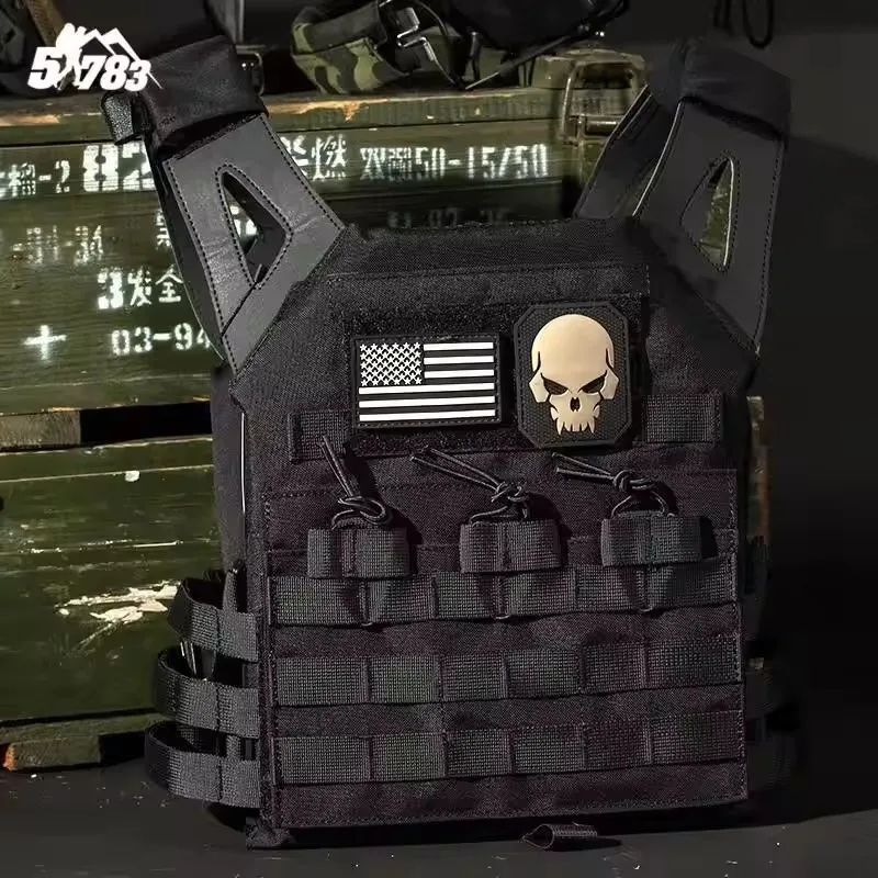 Nylon Tactical Vest Body Armor Hunting Carrier Airsoft Accessories CS Combat MOLLE Camo Military Army Vest for Outdoor Hunting
