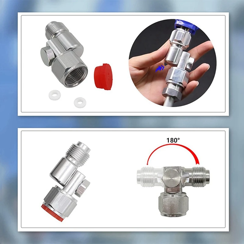 TOP 3Pcs 235486 7/8 Inch Thread Airless Paint Sprayer Swivel Joint For 180Degree Rotation Airless Paint Sprayer Swivel Joint