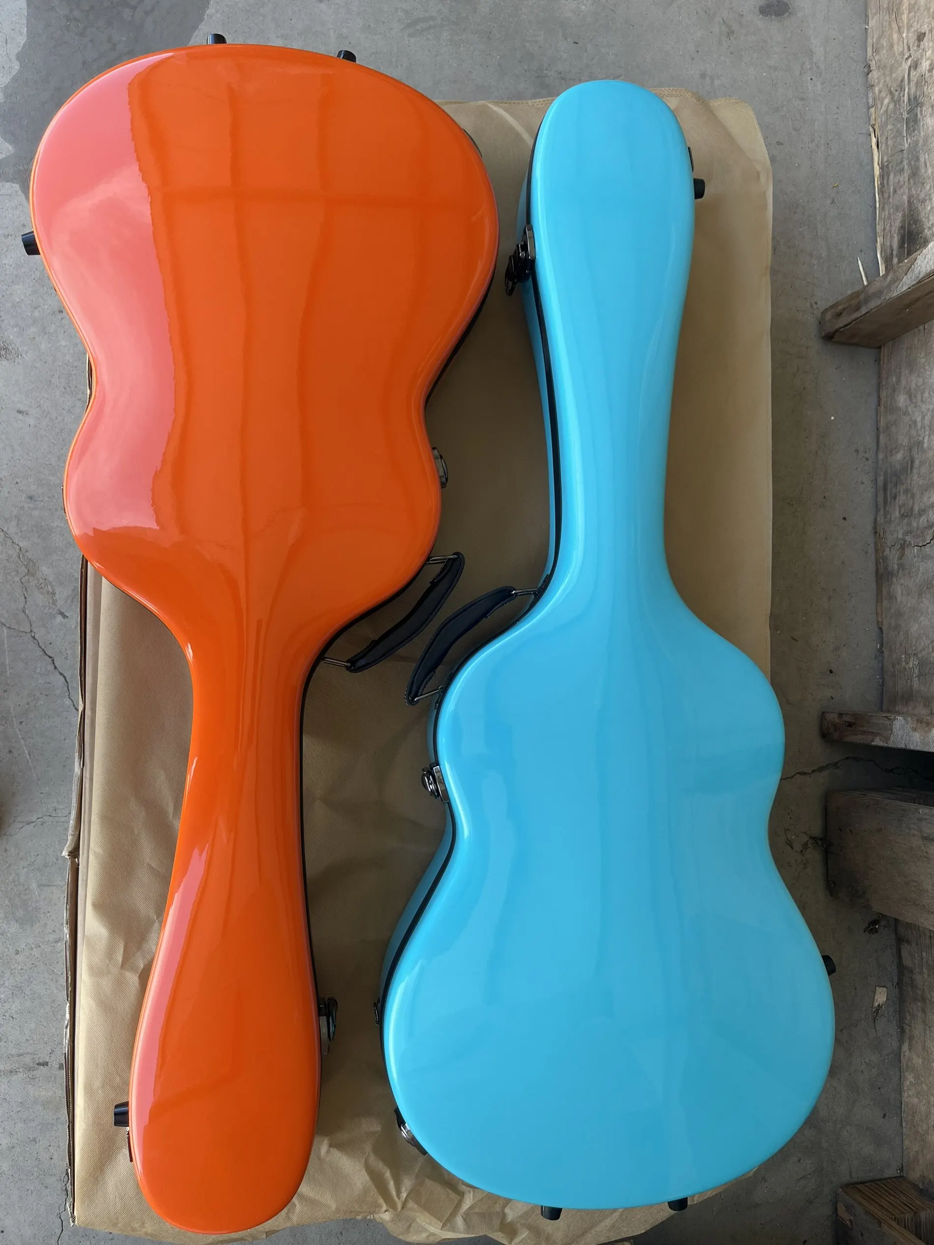 39 Inch Colorful Fiberglass Hard Case Precisely Matches Body Curve For Classical Guitar Instrument Protection