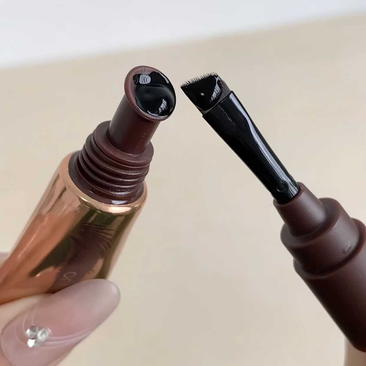 샤키누오 4색 브러쉬 헤드 필오프 아이브로우 틴트 방수, 오래 지속되고 번짐 방지 필오프 아이브로우 틴트