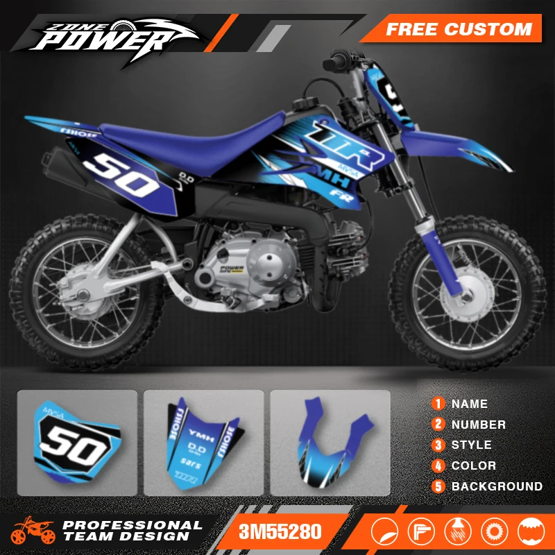 

Powerzone For Yamaha TTR50 2006-2015 2016 2017 2018 2019 2020 2021 Custom Backgrounds Graphics Decals Sticker Kits 05