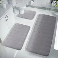 Super Absorbent Bath Mat Memory Foam Carpet Non-slip Bathroom Rug Bathtub Side Floor Rugs Shower Room Doormat Toilet Footpad