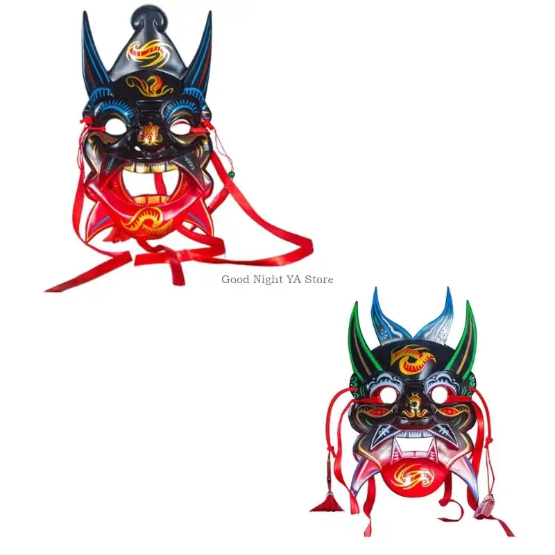 

Hand Painted Nuo Operas Mask Masquerade Mask Party Mask Halloween Cosplay Costumes Unisex Chinese Operas Mask Gifts