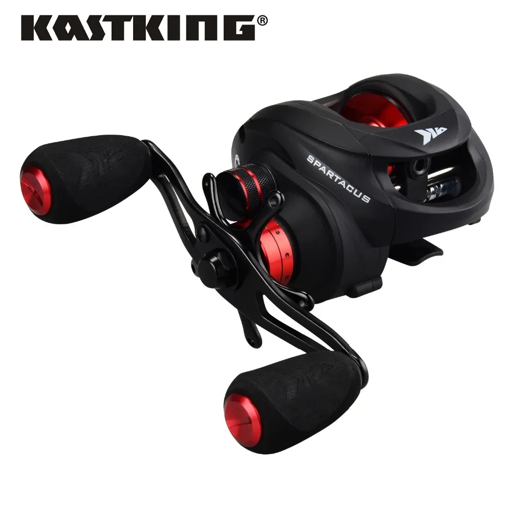 KastKing Spartacus – Carrete Baitcasting con doble freno, arrastre 8KG, 11 rodamientos