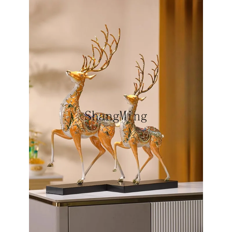 

CL enamel sika deer ornament home living room office entrance light luxury high-end decoration housewarming opening gift