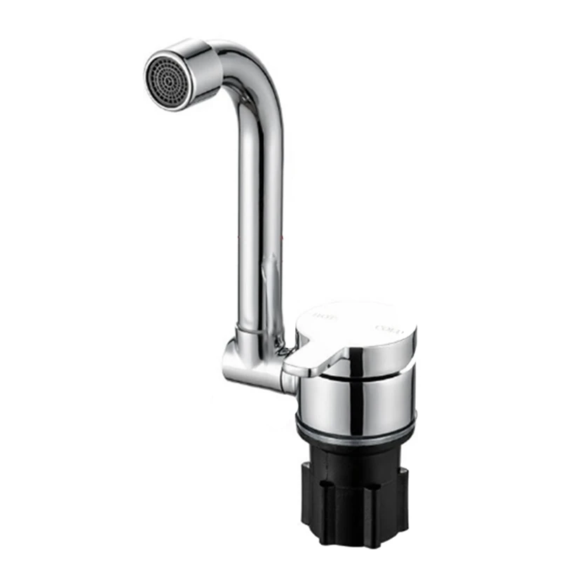 Copper Faucet High-End Folding Faucet Water Tap 360 Degree Cold Hot Water Faucet For Marine Boat Yacht