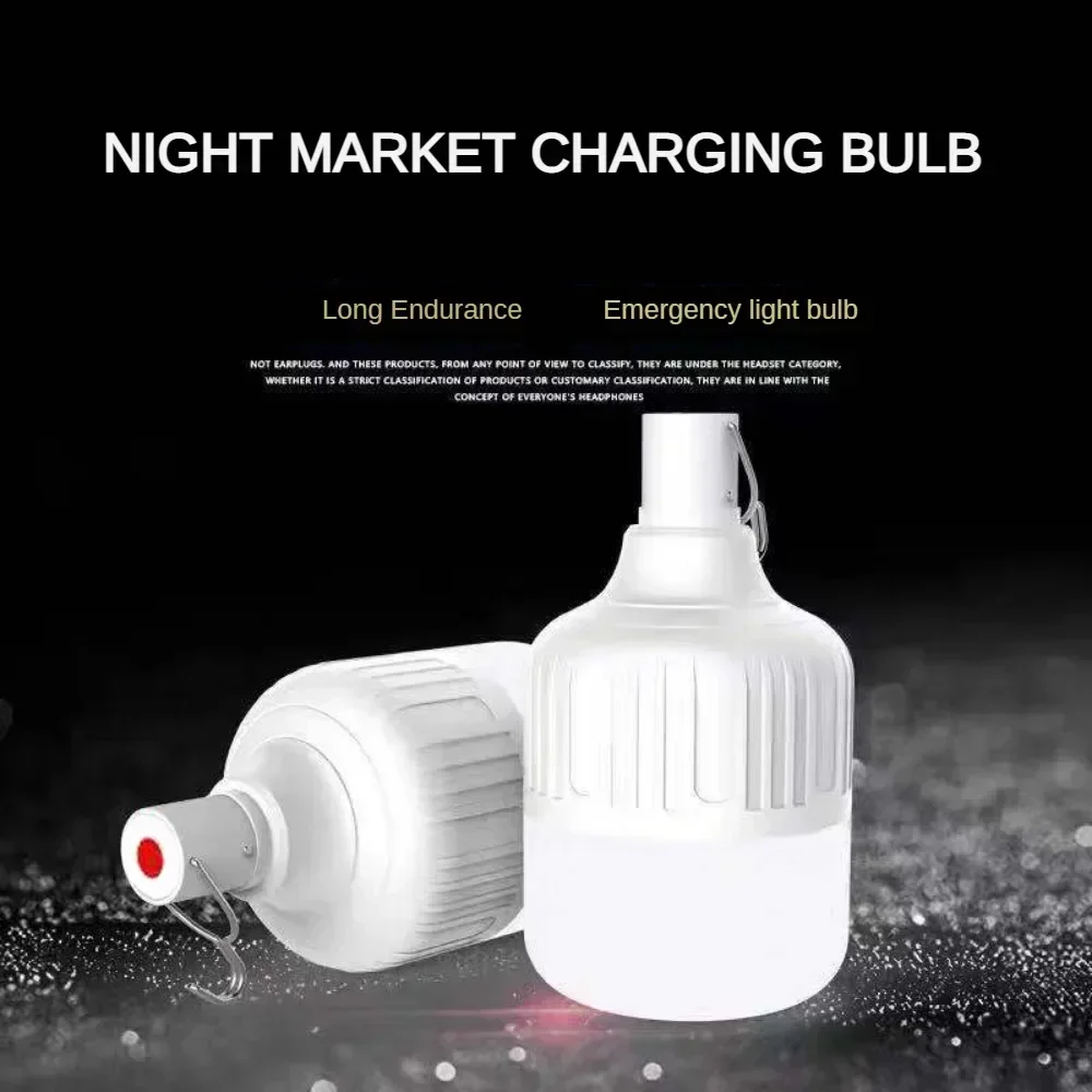 300W LED Portable Lanterns Rechargeable Light Bulb, Night Market Stall, Outdoor Camping Rainproof Rechargeable Emergency Light