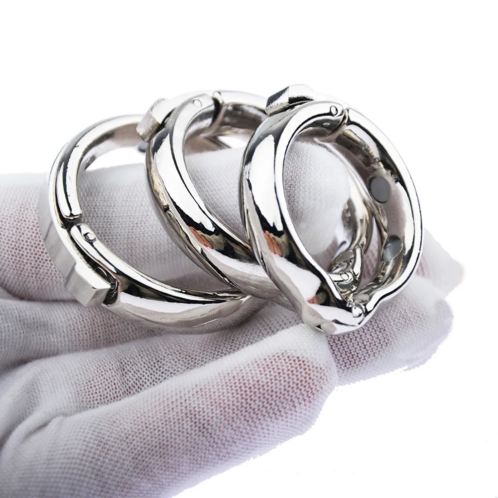Ensemble d'anneaux péniens réglables pour hommes, acier inoxydable, anneau d'éjaculation retardée, jouets sexuels d'érection de bondage du pénis, taille S, M, L, XL, 4 pièces