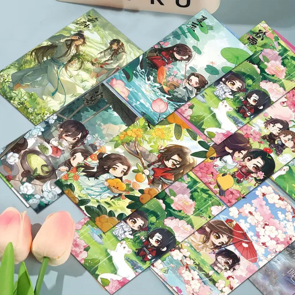12Pc/Lot Anime Tian Guan Ci Fu Hua Cheng Xie Lian Decor Lomo Laser Card Heaven Official’s Blessing Photocard HD Album Photo Card