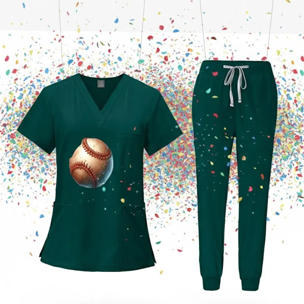 Conjunto de Uniforme Personalizado para Trabalho Unissex, Roupas de Secagem Rápida, Vestuário Cirúrgico para Enfermeiros, Uniforme de Clínica Veterinária