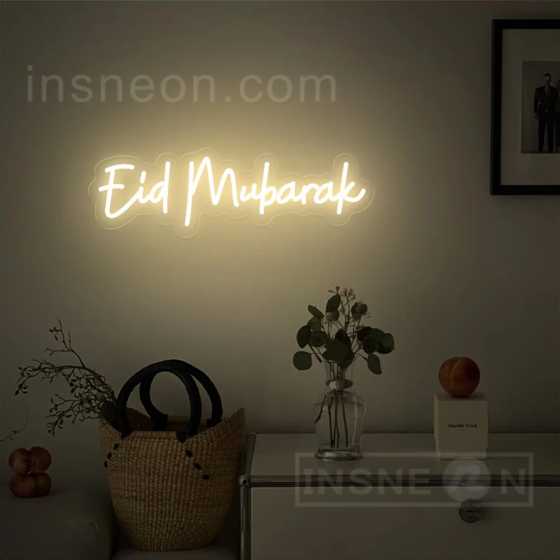 Eid Mubarak Neon Sign Festival Neon Signs Led Light Home Bedroom Wall Decor Festival Party Decor Crescent Islamic Gifts Neon Art