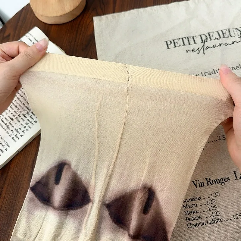 القوطية Harajuku الجدة جوارب طويلة المرأة النمط الياباني أنيمي صوتها ل دمية الوشم ثلاثية الأبعاد طباعة الجوارب تأثيري جوارب #6