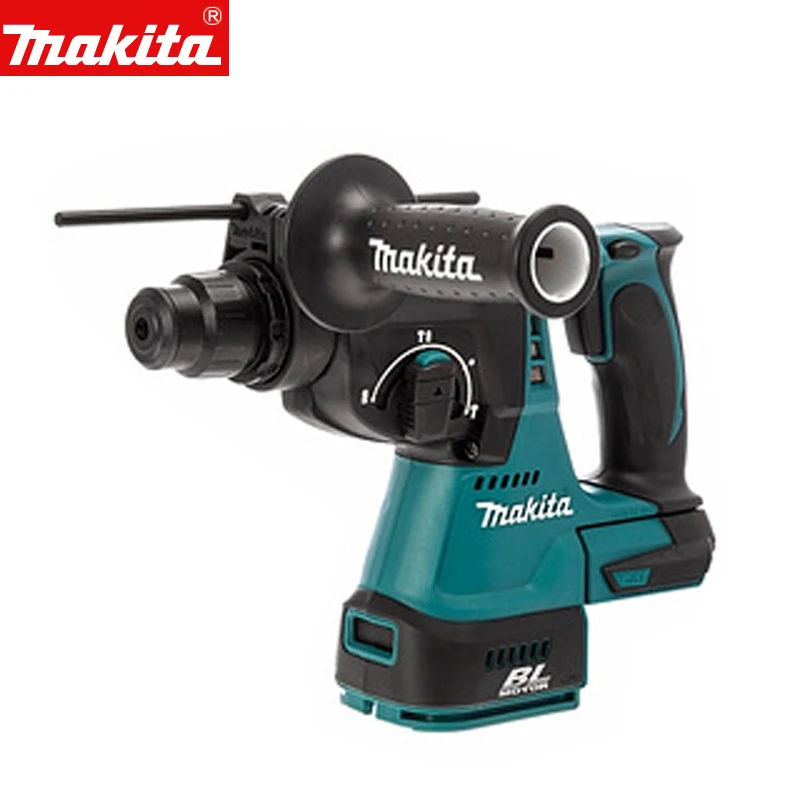 Makita DHR242 18V Brushless Cordless Hammer Drill With DX06 Dust Extraction System Automatic Dust Collector Power Tool Set