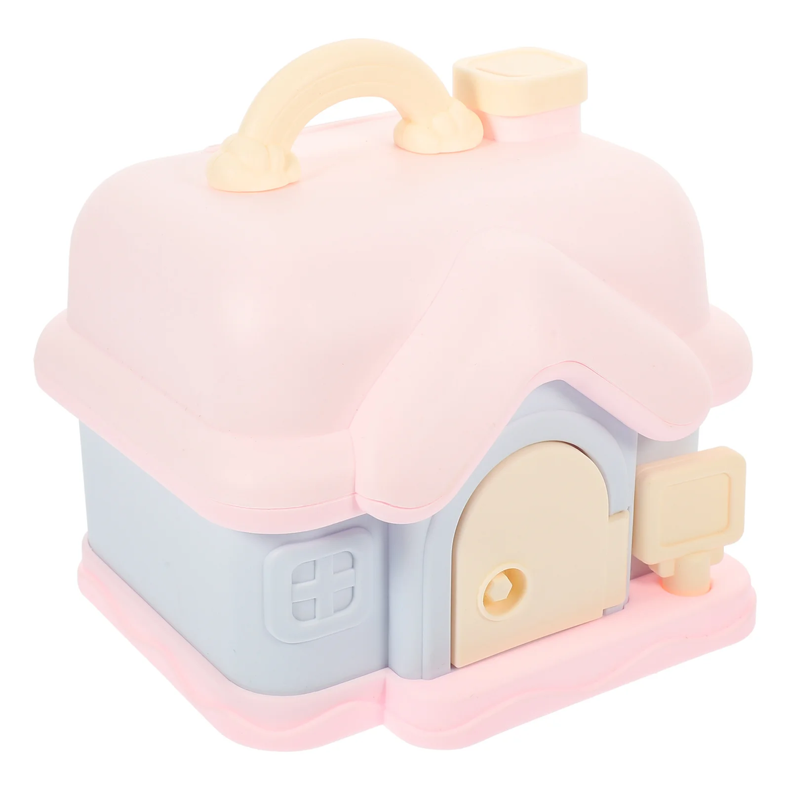 

1Set Children's Savings Pot House Design Unbreakable Plastic Piggy Bank Cute Coin Jar for Desktop Party Decoration