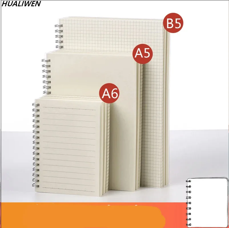 A5 A6 B5 Spiral book coil Notebook To-Do Lined DOT Blank Grid Paper Journal Diary Sketchbook For School Supplies Stationery