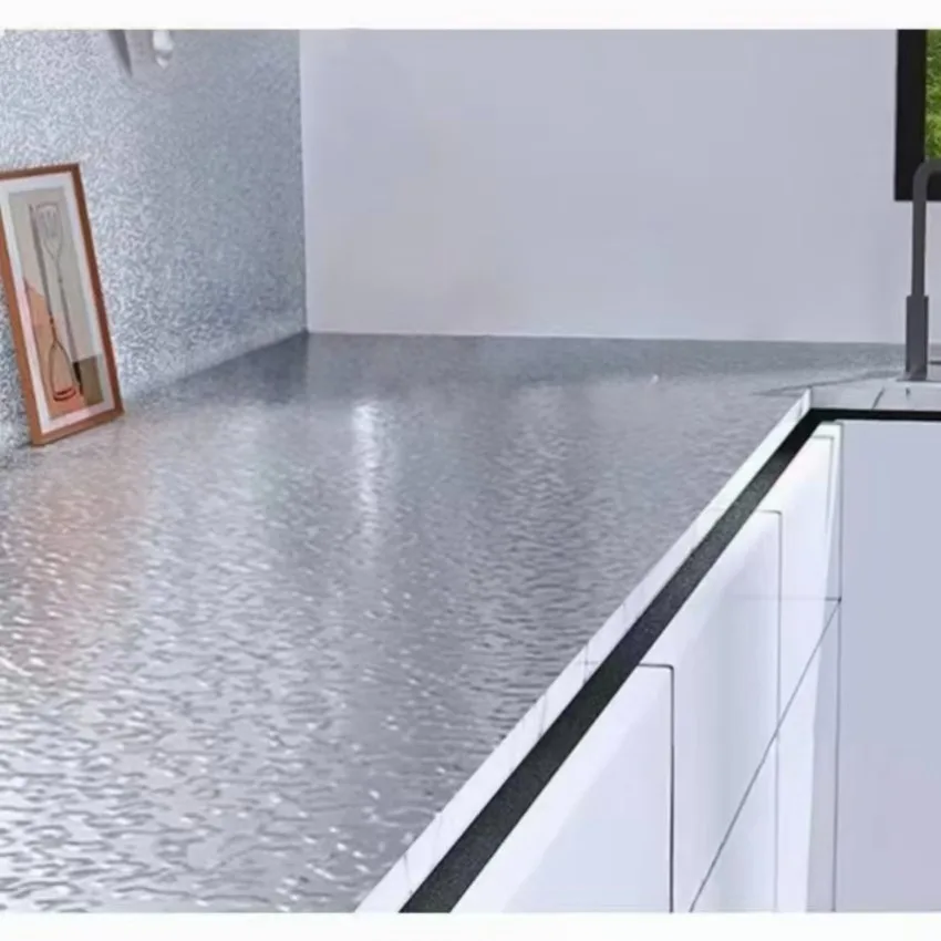 Aluminum Foil Stove Fire Prevention Cuisine Oil Proof Muebles Kitchen Cabinets Self Adhesive Stickers Waterproof Wall Paper