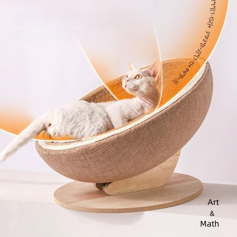 Eco Friendly Eggshell Cat Scratching Nest Wear Resistant Integrated Cat Scratcher Bed Semi Closed Cat Sofa Toy All Season