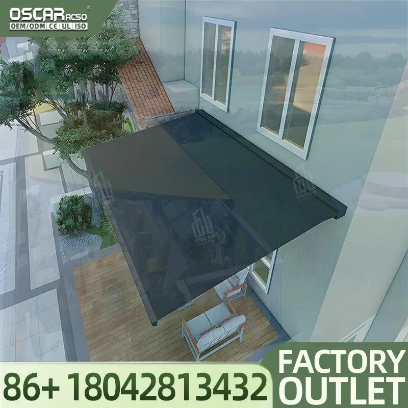 Motorized Aluminium Louvered Pergola with Adjustable Angle and Sun Shading Function Customizable Design Outdoor Structure for Ga