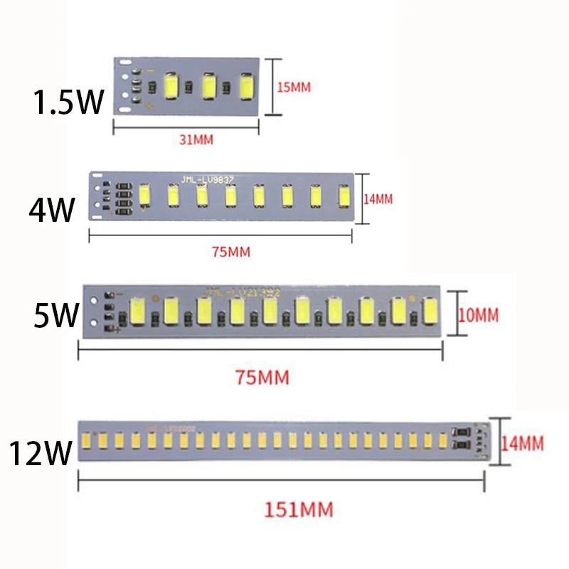 DC 5V LED 5730 SMD Chip 5W 6W 10W Surface Night Light Beads Single Color Lights Board For DIY Bulb Lamp White Warm White