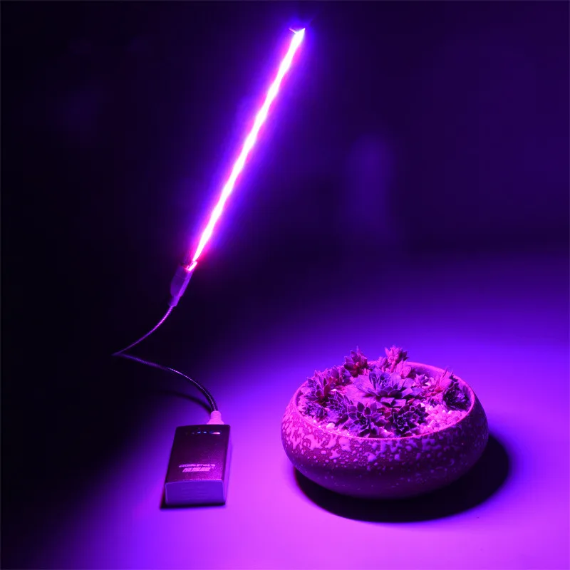 Phyto-Lámpara de cultivo USB de 5V, luz LED de espectro completo, roja, azul, interior, fitolamp para plantas, flores, plántulas, invernadero