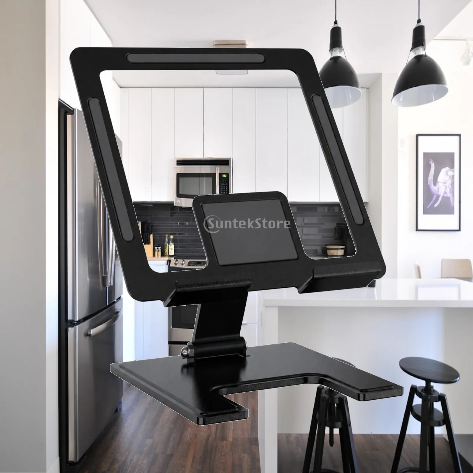 Foldable Tablet Stand Portable Rotating Tablet Stand Holder Sturdy Ergonomic for Desk, Videoconference Calls
