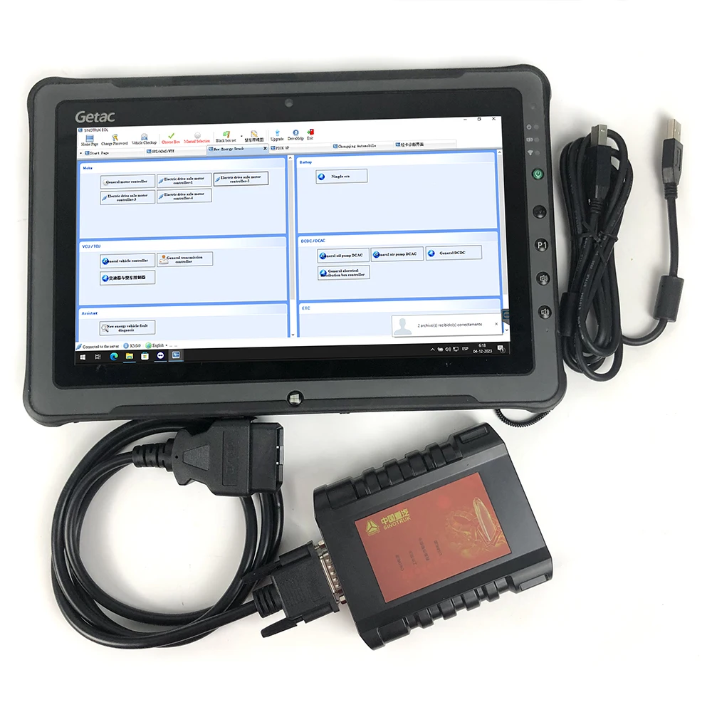 Truck Scanner Diagnostic Interface For Sinotruck Cnhtc Howo SHACMAN WeiChai diagnostic scanner with F110 tablet