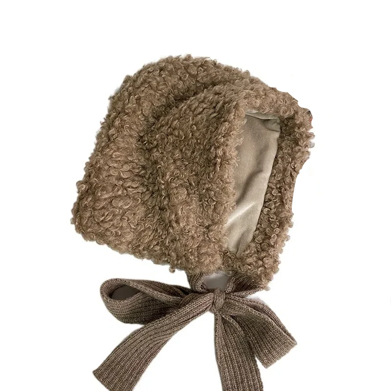 

Casual Thickened Ear Protective Hat Balaclava Windproof Winter Plush Beanies Solid Color Keep Warm Women Lei Feng Hat Outdoor