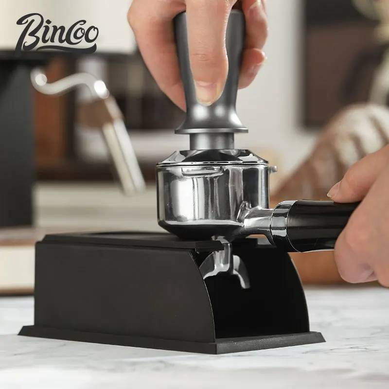 Bincoo Coffee Machine and Coffee Tamper Coffee Tool Storage Base Stainless Steel Tamping Stand Coffee Tamper Stand