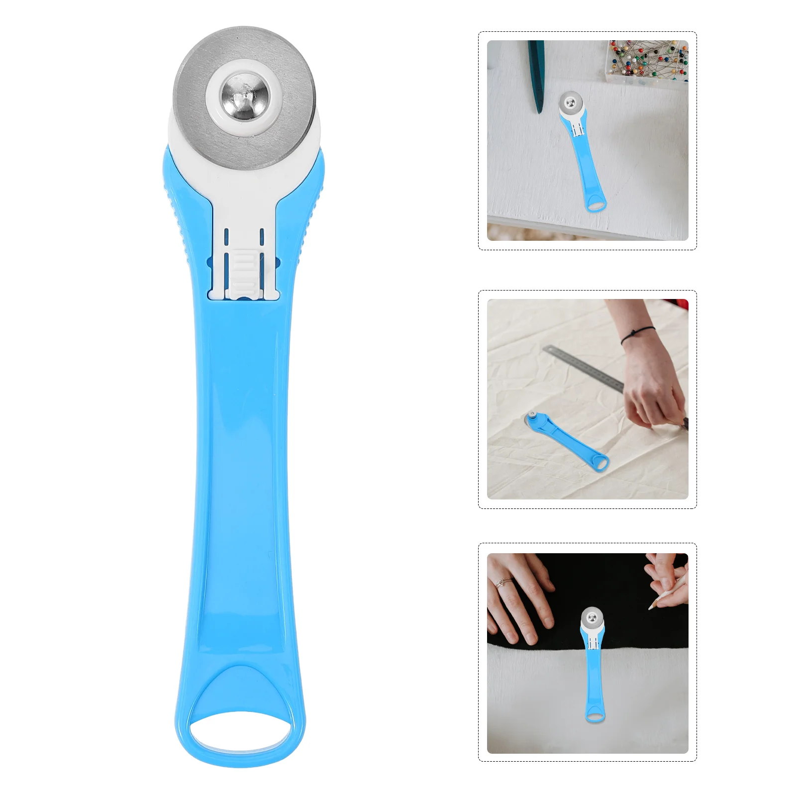 

Cloth Rotary Cutter Plastic Stainless Steel Sharp Blade for Fabric Paper Sewing Quilting Craft Projects