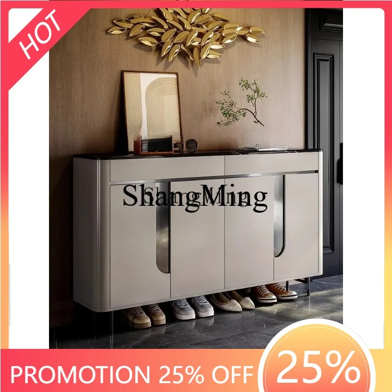 

CL shoe cabinet home door light luxury home storage cabinet modern simple solid wood shoe cabinet