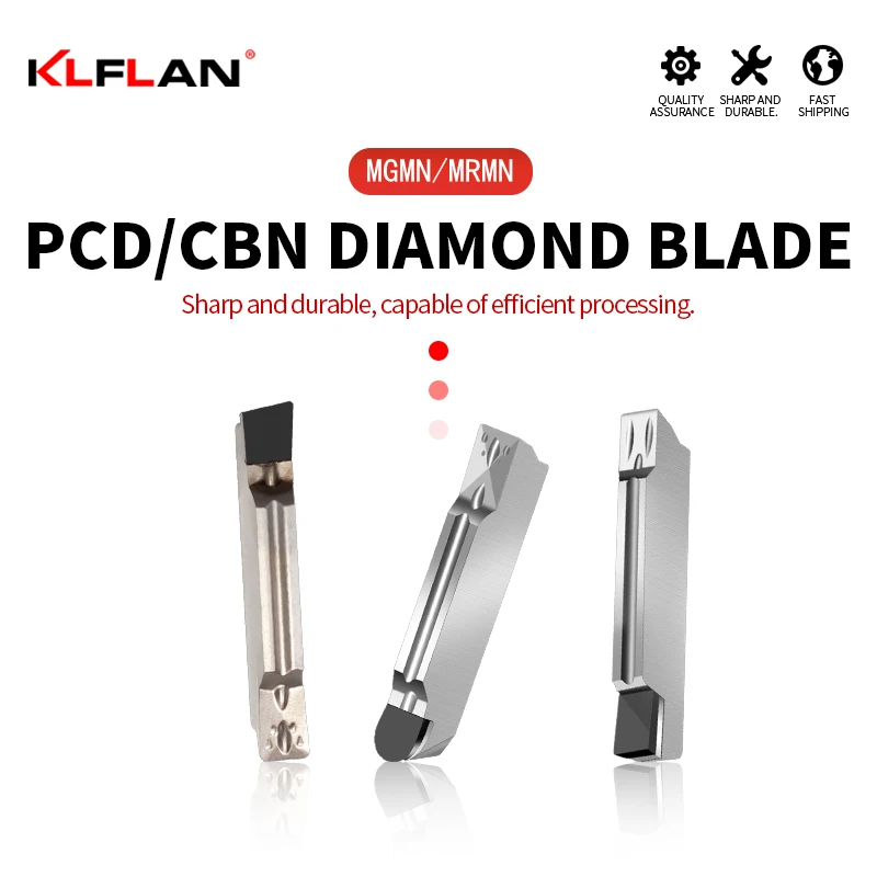 

KLFLAN High-quality MGMN MRMN PCD CBN Turning Inserts CNC Lathe Diamond Grooving Blades Lathes Cutter Tools