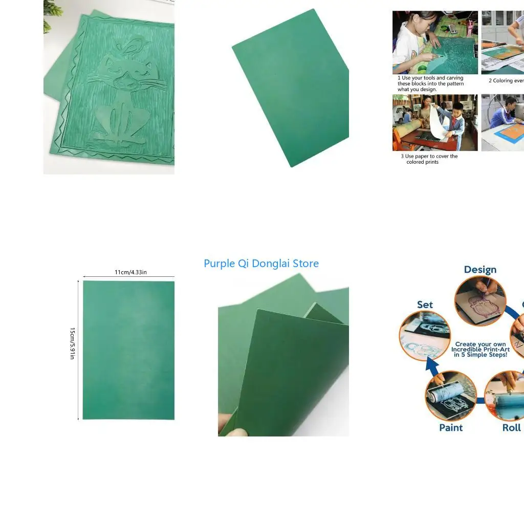 L21E Creative Rubber Stamp Engraving Rubber Sheet for Printmakers Printmaking Kits Engraving Sealer Stamp Jewelry Ornament