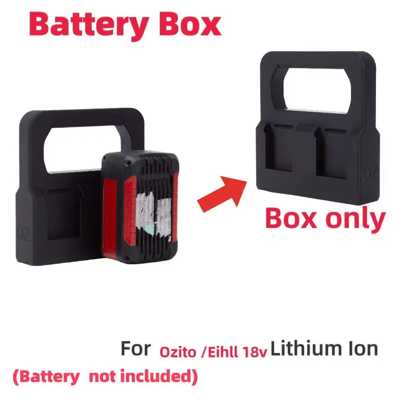 

For Ozito Einhell Power x 4 Slot Battery Caddy Carrying Case Toolbox Tidy Battery Holder