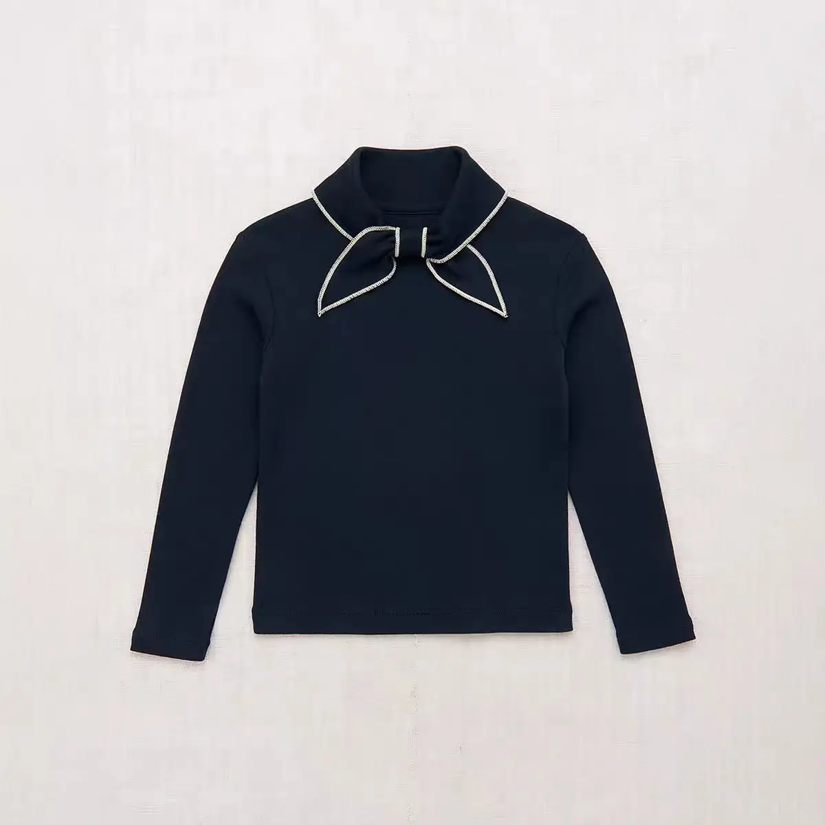 Girls Long Sleeve T-Shirt 2026 Autumn Winter New Thickened Warm Bow Knot Kids Base Shirt Set Cotton Turtleneck Baby Underwear