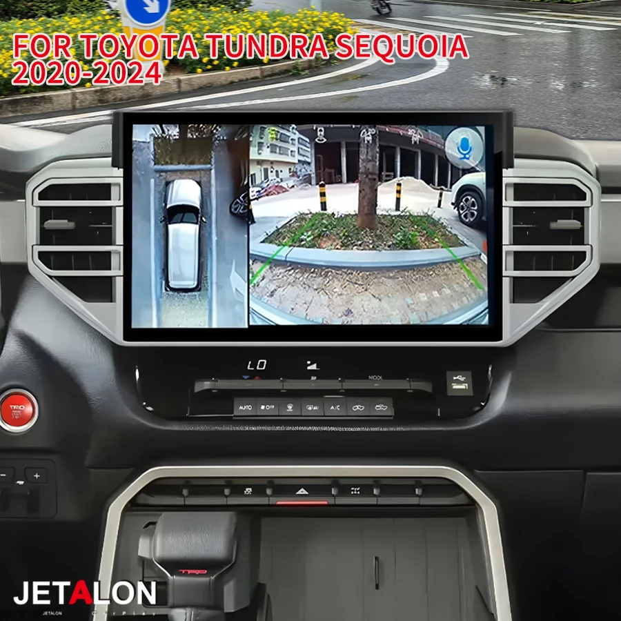 

14,6-дюймовый беспроводной автомобильный радиоприемник CarPlay Android 13, для Toyota Tundra Sequoia 2020-2024 4G GPS Navi WIFI 360, мультимедийный видеоплеер