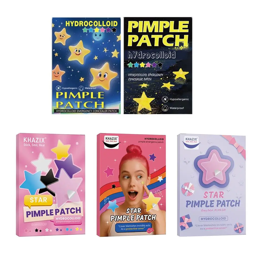 600 個カラフルなスターにきびパッチ目に見えないにきびカバー除去マイルド非刺激性にきびパッチ閉じた面皰パッチスキンケア