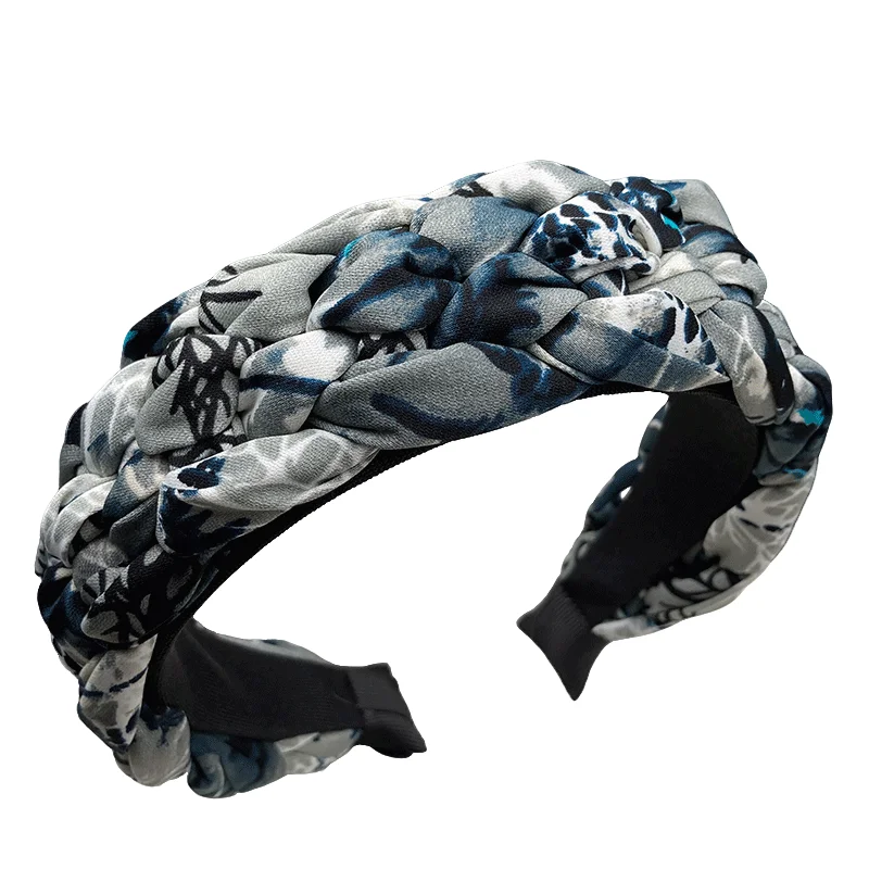 Light Luxury Halo Dyed Fabric Hairpin Hoop Women's High Skull Top Fashion New Style Foreign Style Wide Edge Hairpin Hoop view 6