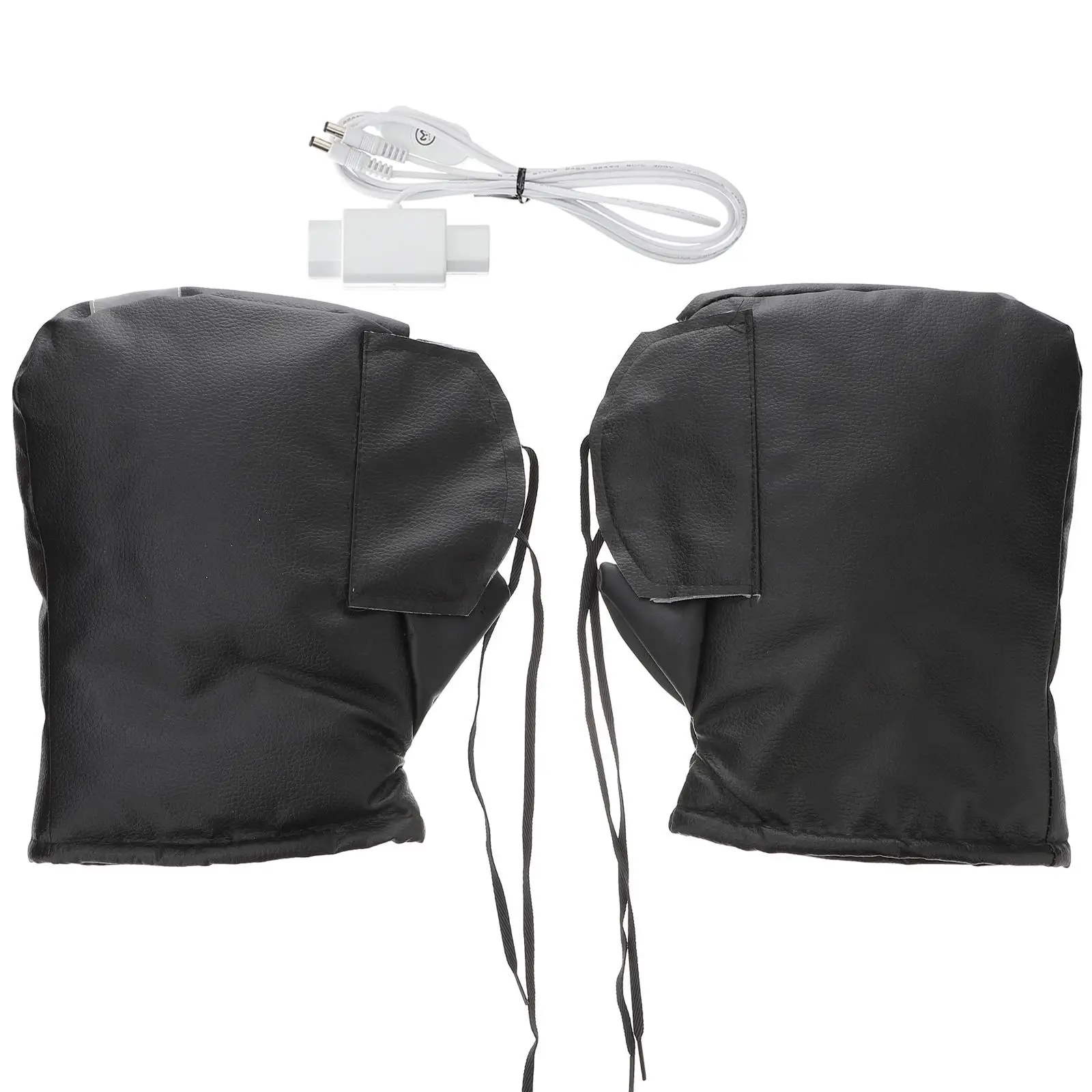 

Heated Gloves Black Motorcycle Hand Warmer Men Warm Keeping Gloves Heated Grips Snowmobile Sports Skiing