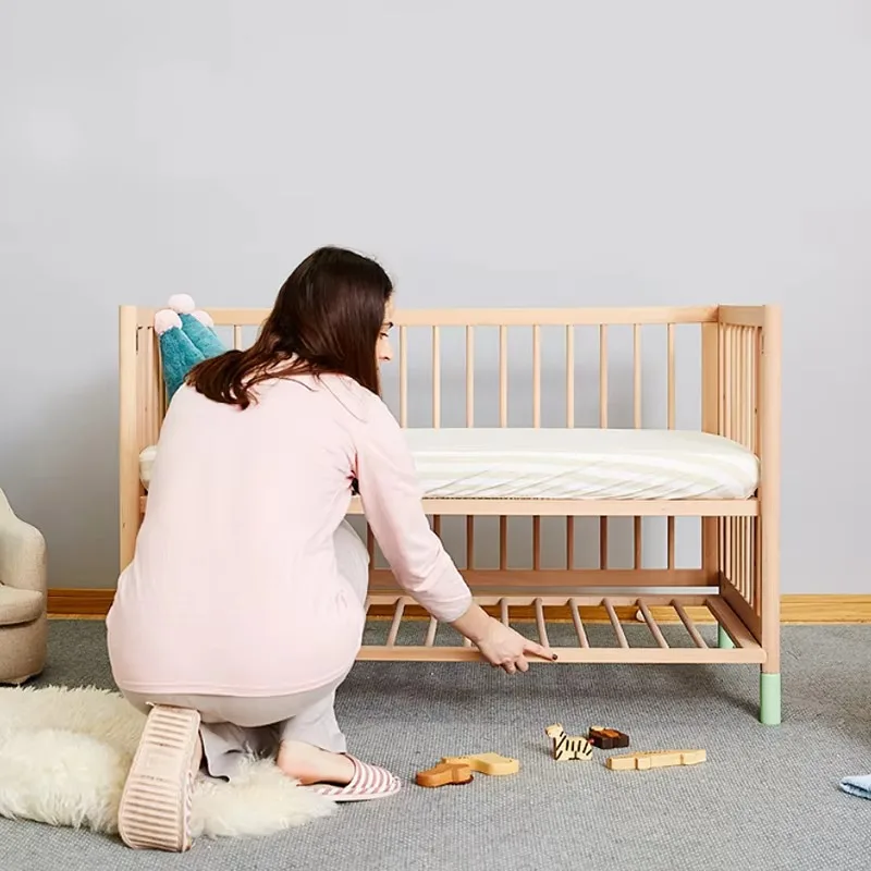 

Wooden crib Low MOQ Eco-friendly easy to assemble Non-toxic Wooden crib 0-3 years
