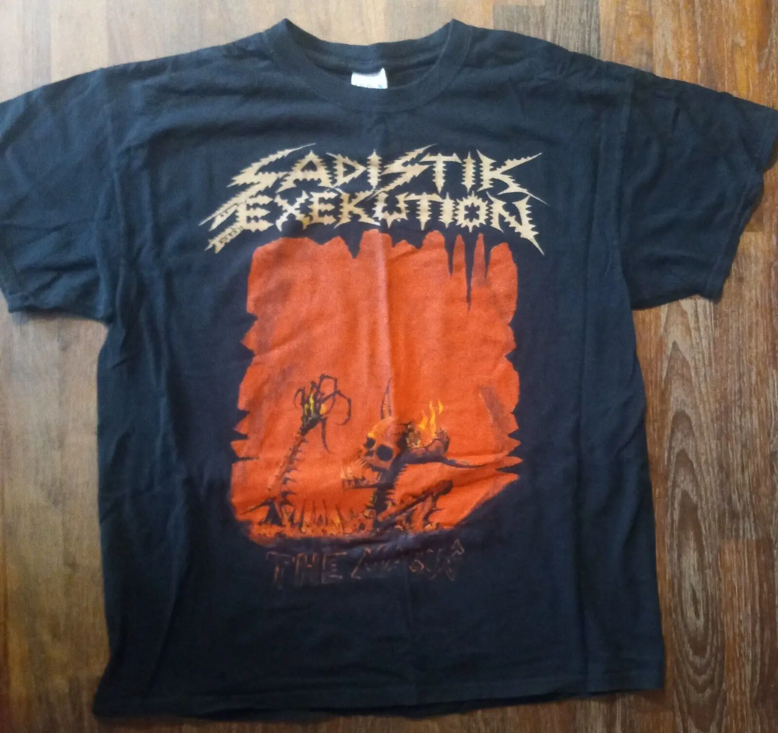 Sadistik Exekution Black Band T Shirt Size L Blasphemy Beherit Bathory Sarcofago