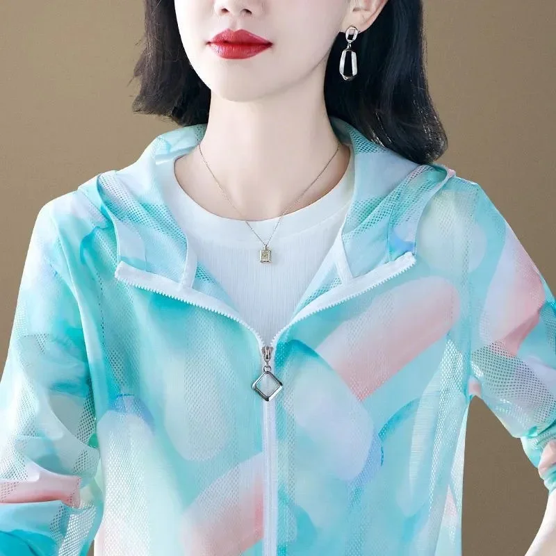

Pop Sunscreen Clothing Women's Short Summer Hooded New Thin Ultraviolet Protection Let In Air Loose And Versatile Coat