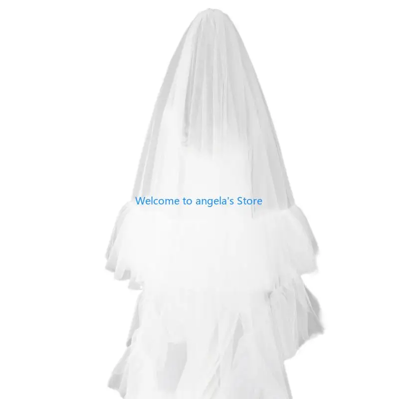 

X4YC Charm Wedding Veils Long Bridal Veils Laces Veils Romantics Wedding Veils for Christian Ceremonies and Bridal Showcases