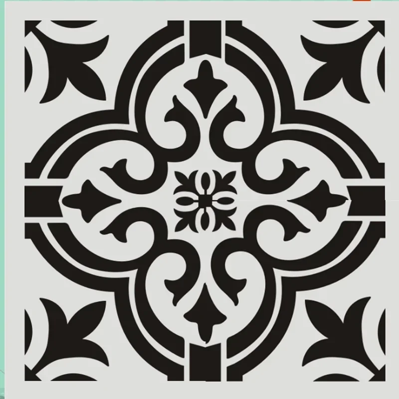 30 * 30 cm DIY szablon malarski szablon retro kwiatowy wzór model papier woskowy płytki ścienne podłoga meble dekoracyjne formy mandala — zdjęcie 3