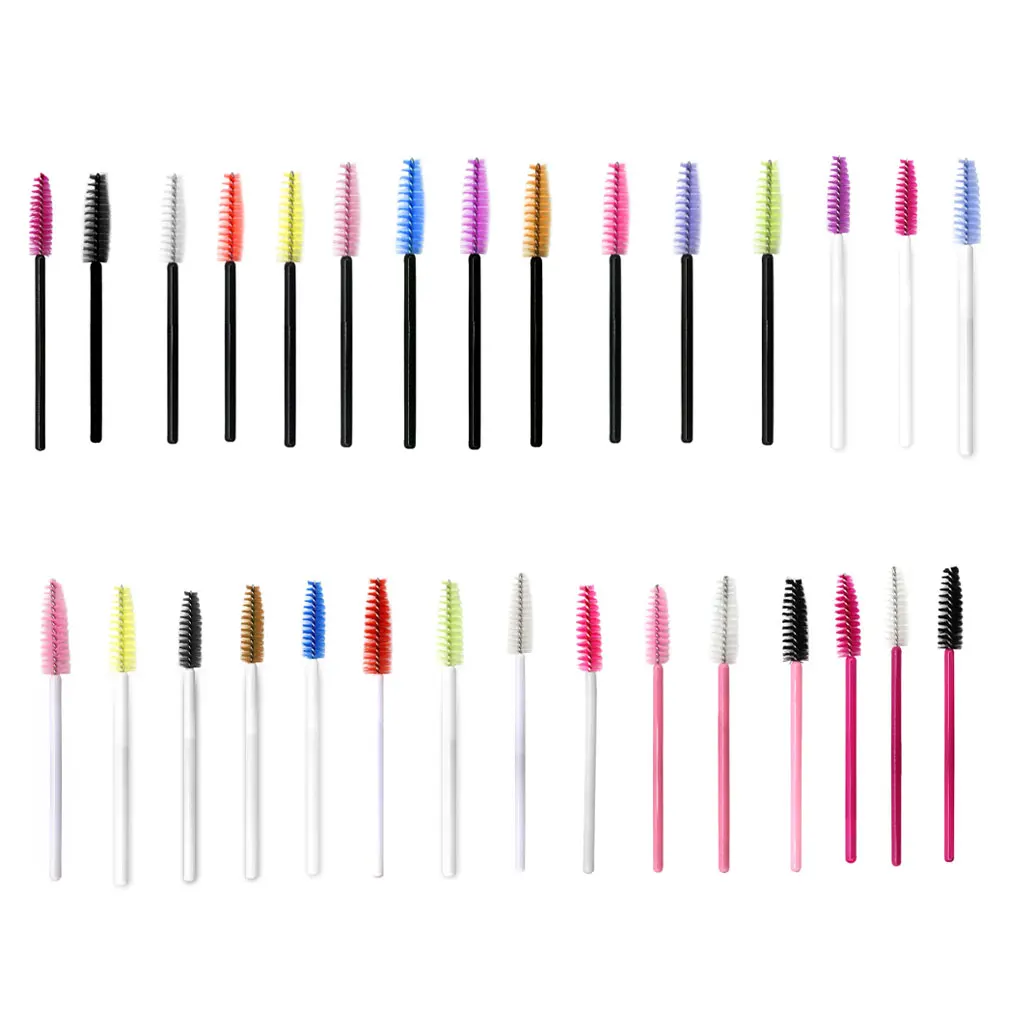 

50 Pieces Lash Brush Disposable Nylon Mascara Wands Beauty Tools Cleaning