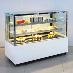 Cooling Small Counter Cake Display Fridge Open Front Cooler Display Cabinet Supermarket Bakery Cake Display