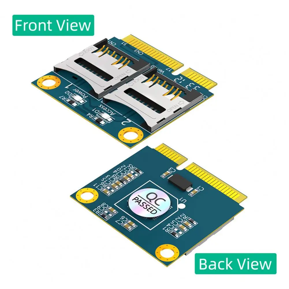 Полноразмерный адаптер Mini Pci-e, совместимый с двумя Tf-картами, универсальная совместимость, адаптер Mini Pci-e со светодиодом для беспроводной связи