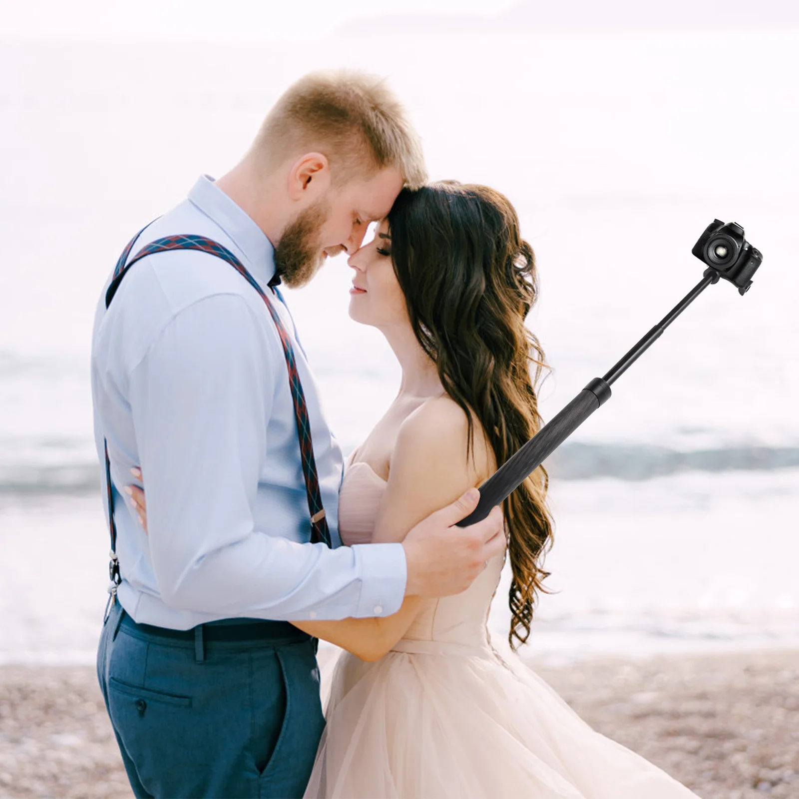 قضيب قابل للتمديد من ألياف الكربون باللون الأسود متوافق مع كاميرا Ronin-S للتزلج في الهواء الطلق وتسلق الجبال وخفيفة الوزن #2