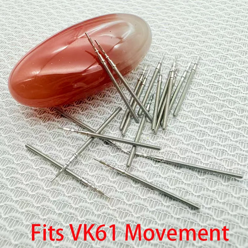 VK61 الجذعية ساعة يد تعمل بالحركة الصلب الجذعية تاج عدة ساعة أجزاء ل VK63 VK64 VK67 VK68 VK61 حركة الساعات الجذعية قطع الغيار استبدال أجزاء #5