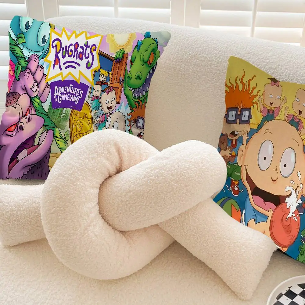 Funny Cute R-Rugrats Cushion Cover Pillowcase Upholstery Sofa Throw Pillow Home Decor Pillowcas